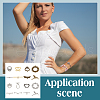   48pcs 8 styles Tibetan Style Alloy Toggle Clasp Rhinestone Settings FIND-PH0020-10-6