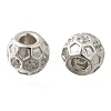 925 Sterling Silver Micro Pave Clear Cubic Zirconia Beads STER-U006-12P-2