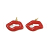 Brass Enamel Pendants KK-H072-08G-1