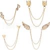 Fingerinspire 4Pcs 4 Style Safaty Chain Hanging Sweater Brooch Pin JEWB-FG0001-03-1
