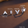 4Pcs Valentine's Day S925 Sterling Silver Stud Earrings RK8453-2-4