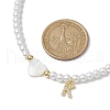 Brass Micro Pave Grade AAA Cubic Zirconia Letter Pendant Necklaces NJEW-JN04771-11-3