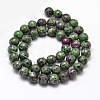 Dyed Natural Gemstone Round Bead Strands G-L397-07-6mm-2