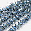 Electroplate Glass Beads Strands EGLA-D020-8x5mm-M2-2