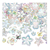   60Pcs 6 Styles Transparent Acrylic Bead Caps MACR-PH0001-79-7