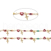 Enamel Heart with Evil Eye Link Chains CHC-C003-25G-01-2