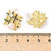 Woven Rhombus Brass Micro Pave Clear Cubic Zirconia Stud Earrings EJEW-Z104-02G-3