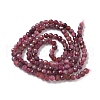 Natural Red Tourmaline Beads Strands G-RM250101-B36-4
