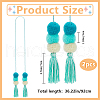 Polyester Tassel Pendant Decoration HJEW-WH20003-04A-02-3