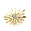 Brass Micro Pave Cubic Zirconia Pendants KK-Q097-01G-2