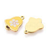 304 Stainless Steel Enamel Charms STAS-T065-58G-01-2