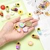 16Pcs 16 Styles Sunflower/Daisy Flowerpot Food Grade Eco-Friendly Silicone Beads SIL-YW0001-37-4