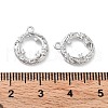 Brass Micro Pave Clear Cubic Zirconia Charms KK-F871-36P-3