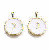 Brass Enamel Pendants KK-S356-198A-NF-1