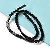 Natural Black Onyx(Dyed & Heated) Beads Strands G-G085-B44-02-2
