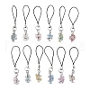 12Pcs Flower Transparent Acrylic Mobile Straps HJEW-JM03281-2