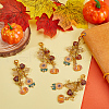 SUNNYCLUE 8Pcs Thanksgiving Day Alloy & Acrylic Pendant Decorations HJEW-SC0001-76D-4