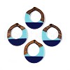 Resin & Walnut Wood Pendants RESI-T057-42-1