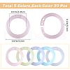 Gorgecraft 150Pcs 5 Colors PP Plastic Loose Leaf Book Binder Hinged Rings KY-GF0001-49-2