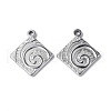 Non-Tarnish 304 Stainless Steel Pendants STAS-C066-14P-2