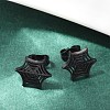 304 Stainless Steel Spider Web Stud Earrings EJEW-G294-01EB-4