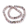 Transparent Electroplate Glass Beads Strands GLAA-F122-02B-3