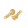 Brass Micro Pave Cubic Zirconia Pendants KK-C093-01E-G-2