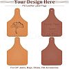 Olycraft 40Pcs 2 Colors PU Leather Label Tags DIY-OC0009-09-4