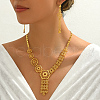 Elegant Hollow Flower Tassel Alloy Earrings & Necklaces Sets for Women Wedding GO1868-3