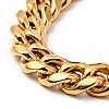 Ion Plating(IP) 304 Stainless Steel Curb Chain Necklace with Crystal Rhinestone NJEW-E038-03G-02-2