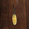 Bohemian Natural Verdite Stone Oval Pendant Necklaces WB6098-3-1