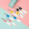 PU Leather & Cotton Name Marker Keychain AJEW-WH0514-021-4