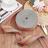 ANATTASOUL 8 Yards Polyester Stripe Ribbon OCOR-AN0001-04-7