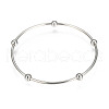 Tarnish Resistant 201 Stainless Steel Bangle Sets BJEW-O115-85P-2