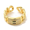 Brass Micro Pave Cubic Zirconia Rings RJEW-R145-03G-2