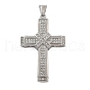 304 Stainless Steel Rhinestone Pendants STAS-G346-51P-1
