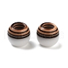 Resin Striped European Beads RESI-Z030-06C-2