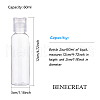 60ml Transparent PET Refillable Plastic Disc Top Cap Bottles MRMJ-WH0037-05B-2