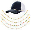 Brass Enamel Link Baseball Cap Chain AJEW-GO00028-1