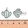 Brass Micro Pave Cubic Zirconia Pendants KK-N257-71P-3