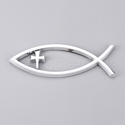 Waterproof ABS Plastic Jesus Fish Decal Sticker RB-WH0002-07-1
