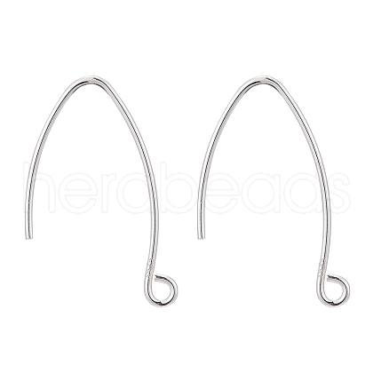 925 Sterling Silver V Shaped Earring Hooks STER-M102-04S-1