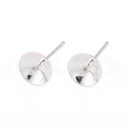 925 Sterling Silver Stud Earring Findings STER-K167-027D-S-1