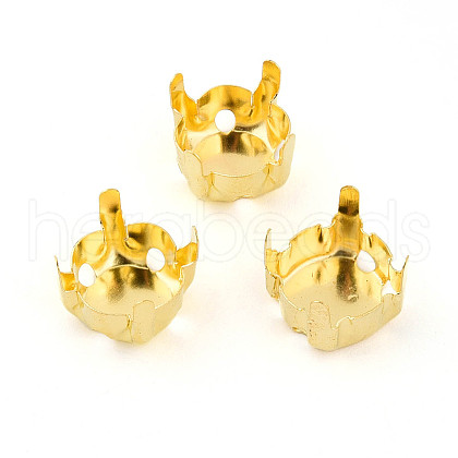 201 Stainless Steel Sew on Prong Settings STAS-T032-01-8mm-G-1