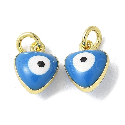 Brass Enamel Charms KK-S518-03I-G-1
