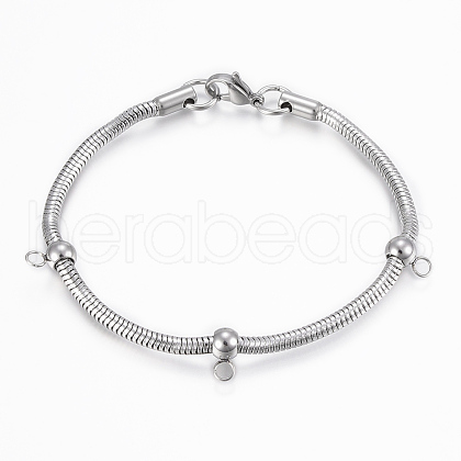 Tarnish Resistant 304 Stainless Steel Chain Bracelet Making MAK-K008-01P-1