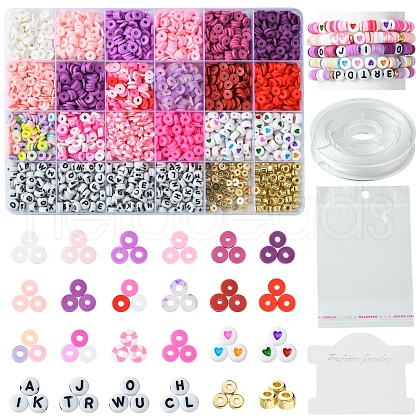 Handmade Polymer Clay Heishi Bead DIY Jewelry Kits DIY-FS0006-69-1