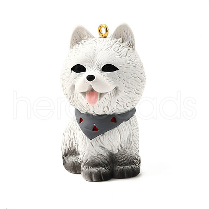 Cute Opaque Resin Pendants CRES-D310-02B-1