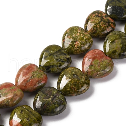 Natural Unakite Beads Strands G-I372-A05-02-1