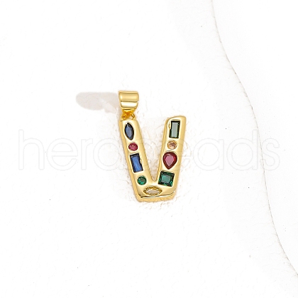 Brass Micro Pave Cubic Zirconia Pendants PW-WG10C3A-10-1